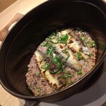 RISTORANTE IL NODO - ほしゆたかの四穀米と鮎のリゾット（お鍋）