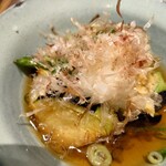 いち藤 - 加茂茄子と万願寺の揚げ出し