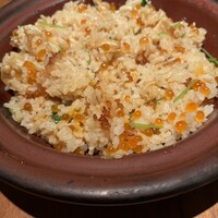 茶茶 このか - 雲丹といくらの土鍋御飯　混ぜた後