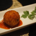 イタリアン チャイナバル村塾 - 付き出し（ライスコロッケ）
