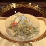 奈良 而今 - 舞鶴産鳥貝　フルーツトマト　広島産じゅんさい