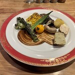 炭火割烹 蔓ききょう - 焼き野菜盛合せ