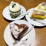hinemosu bake & deli - 抹茶プリン、メロンショート、ガトーショコラ