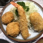グリルおおくぼ - ヒレカツ×2 エビフライ エビクリームコロッケ