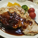 キッチン ブルー グローブ - 反対側から、ローズソテーは大きい