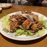 中国料理 百楽 - 唐揚げガーリックソース