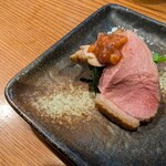 里葉亭 - 鴨ロース もろみ味噌乗せ