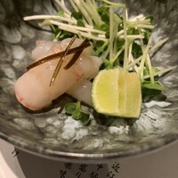 瓢嘻 八重洲店 - 一の造り
                ぼたん海老　新芽野菜サラダ仕立て