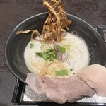 鶏soba 座銀 - アートのような　鶏soba白湯