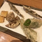 石臼挽き手打 蕎楽亭 - 季節の天ぷらの盛り合わせ