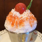 ヱビス珈琲 - かじい畑さんのフルティカトマト 1,400円✨私の注文。味変アイテムとしてオリーブオイルにブラックペッパー、ピンクソルトにバジルをちぎってというのが斬新で、トマト好きには感動ものでした。