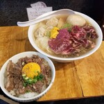塩そば専門店 桑ばら - クワジバラ＋国産牛卵黄丼