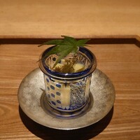 日本料理FUJI - 玉蜀黍の擂り流し､揚げた髭添え