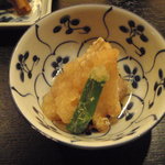 金田中 庵 - 小鉢(鰈と海老芋の揚げ出し)