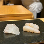 鮨処 やまと - 平目とボタンエビ