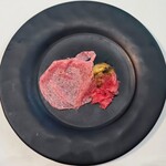 ウシマル - ③【朝採れアーティチョーク、房州産鹿の生ハム、ジャージー牛の生ハム】メニュー外