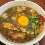超多加水純手打ち麺 仁しむら - スタミナ ホルモンと和牛脂増し