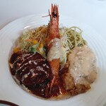 赤ずきん - 赤ずきんスペシャルの、海老フライ・ハンバーグ・チキン南蛮☆