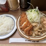 キッチン南海 神保町店 - ひらめフライ生姜焼き　ライス少なめ