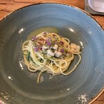 MATSU - 加熱したキュウリも鮎もあまり好きではないが、これは美味。食べたことのないパスタ。