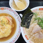 餃子の王将 - 餃子の王将ラーメン＆天津飯（京風ダレ）