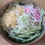 金兵衛食堂 - 冷やしたぬきそば大盛