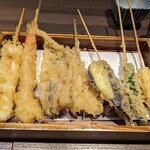 天ぷらとおでん個室居酒屋 天串 - 串天ぷら盛り合わせ