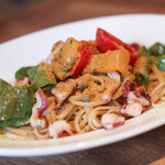 Trattoria DUE - 料理写真:タコとカラスミと万願寺唐辛子のペペロンチーノ(リングイネ)☆