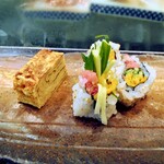 一鮨 - 巻物と玉子