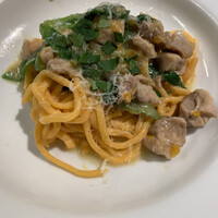 オステリア・オリエーラ - 山梨　富士の鶏と九条ネギのラグービアンコ