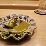 鮨 きのした - アワビと肝のソース