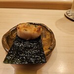 鮨 きのした - ホタテ+オリーブ油の味付け海苔