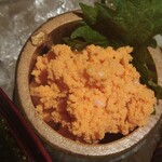 いも膳 - タラバガニの卵ちゃま〜先に食べたタラバガニは雌♀らしい。やばい❗❤卵巣の大きさにビックリ〜❗☺