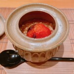 御料理 まつ山 - 飛来幸地鶏の茶碗蒸し