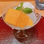御料理 まつ山 - マンゴーとパッションフルーツのアイス