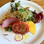 ポルスカフェ - パスタランチのサラダ