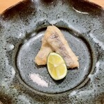 鮨 さかい - 太刀魚(千葉県竹岡産)薄米粉衣の天麩羅