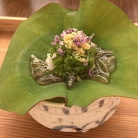 日本料理 晴山 - ハモのたたきとじゅんさい