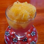 栄夏 - 柑橘の蜂蜜マリネ(ピンクグレープフルーツ、サマーオレンジが使われておりますた。自然発酵でしゅわしゅわです)