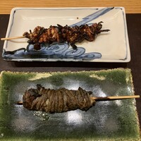 わたべ - 肝焼き串、ヒレ焼き串