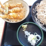 ゆで太郎 - ミニ三海老天丼セット