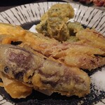 府中日本酒バルTOKUTOUSEKI - 【お料理8品＋生ビールや日本酒全40種含む飲み放題3時間付き】￥5,000から夏野菜の天麩羅