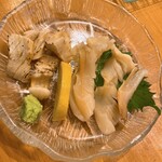 すし おおまさ - ミル貝(生&炙り)