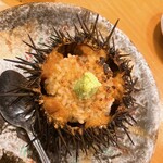 すし おおまさ - 紫ウニ焼き(酢飯入り)