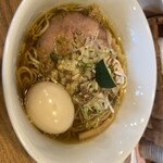 中華蕎麦 はざま - 限定　鶏の貝出汁昆布と木の子のラーメン　1000円