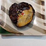無庵 - 茄子田楽味噌焼　五色あられ