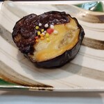無庵 - 茄子田楽味噌焼　五色あられ