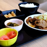 博多めんたい やまや食堂 - じっくりたれ漬け生姜焼き定食