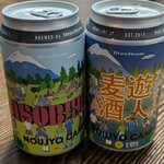 リットワークプレイス - 左が昼、右が夜。中身は同じビール♫