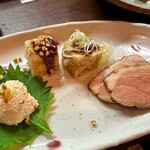 蕎麦見世のあみ - あて三種盛り合わせ